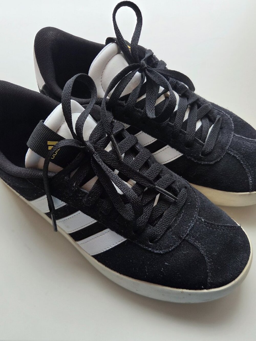 Adidas VL Court 3.0 Shoes Size 8 Black White 3 Stripe Skater Casual Walking